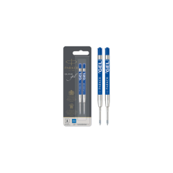 PARKER recharge bille gel pointe moyenne bleue blister X 2