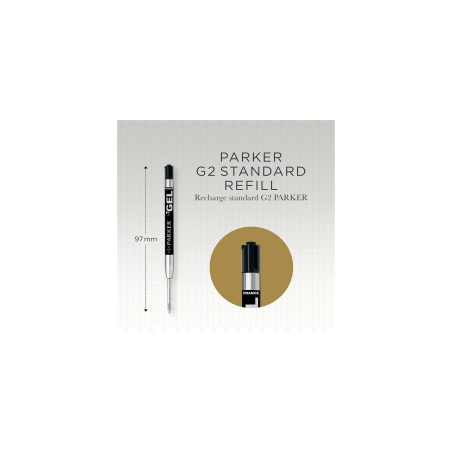 Parker Recharge Quink Gel Stylo Bille Pointe Fine Noire | Univers Rech