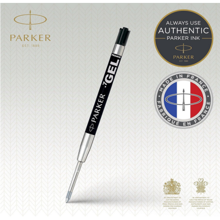 Parker Recharge Bille Gel Pointe Moyenne Noire | Univers Recharge