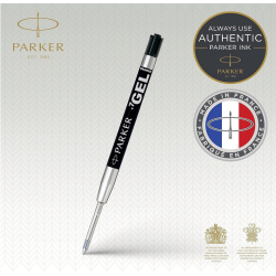 Parker Recharge Bille Gel Pointe Moyenne Noire | Univers Recharge