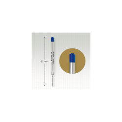 PARKER recharge bille Quinkflow, pointe large, bleue, blister X 1