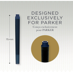 PARKER Quink 5 cartouches longues pour Stylo plume, bleue/noire