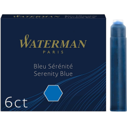 Waterman Boîte de 6 Cartouches Petit Format Bleu Sérénité