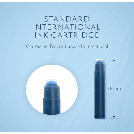 Waterman Boîte de 6 Cartouches Petit Format Bleu Sérénité