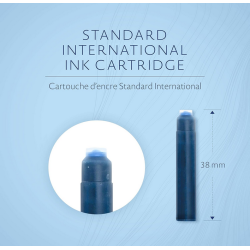 Waterman Boîte de 6 Cartouches Petit Format Bleu Sérénité