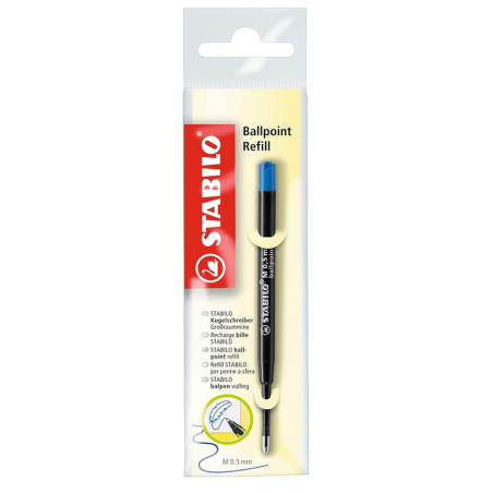 STABILO Recharge pour stylo-bille bleu pointe moyenne