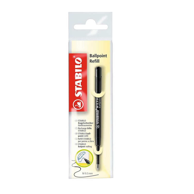 STABILO, Recharge pour stylo à bille, noir