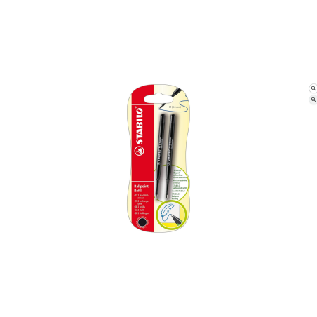 STABILO Blister de 2 recharges stylo-bille noir | univers recharge