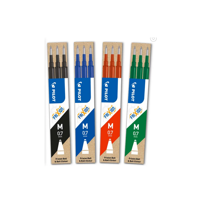 PILOT 4 étuis de 3 recharges FriXion 0.7