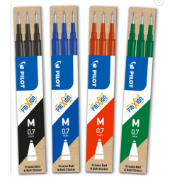 PILOT 4 étuis de 3 recharges FriXion 0.7