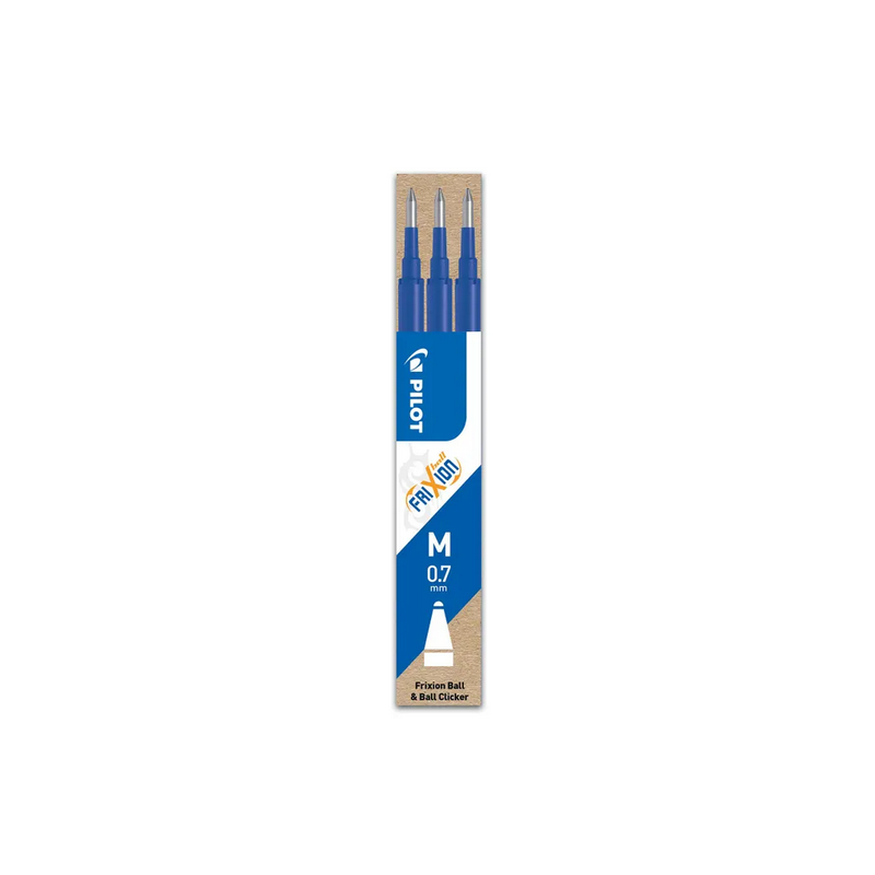 PILOT Lot de 3 recharges FriXion bleu