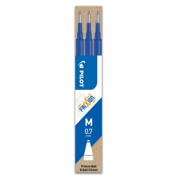 PILOT Lot de 3 recharges FriXion bleu