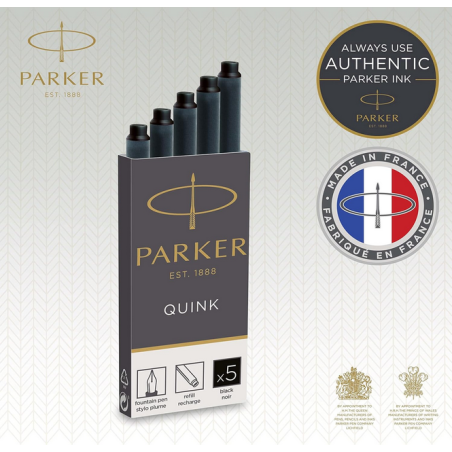 PARKER Cartouches d'encre longues QUINK, noir