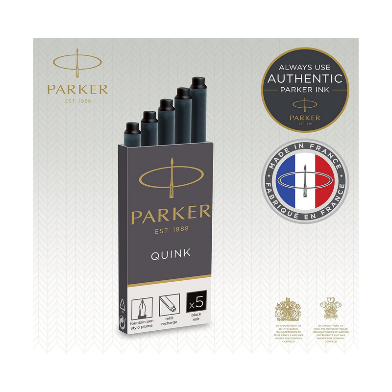 PARKER Cartouches d'encre longues QUINK, noir