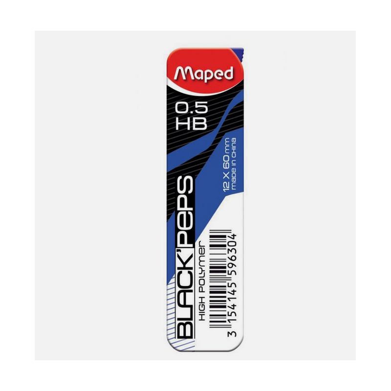 Maped Mines pour porte-mines BLACK'PEPS, 0,5 mm HB