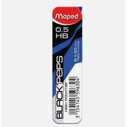 Maped Mines pour porte-mines BLACK'PEPS, 0,5 mm HB