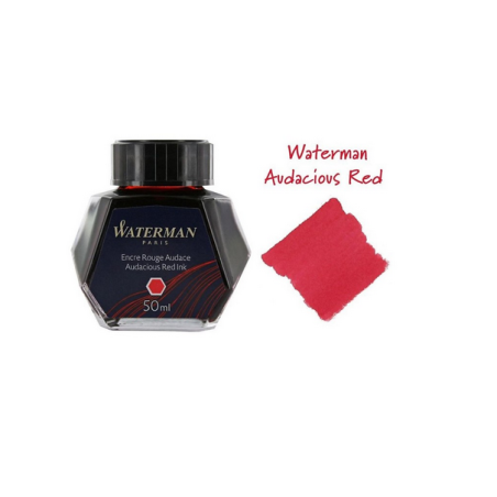 WATERMAN encre pour Stylo plume, couleur Rouge Audace, flacon 50 ml