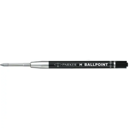 Parker Eco recharge pour stylo bille, pointe moyenne, noir, blister de