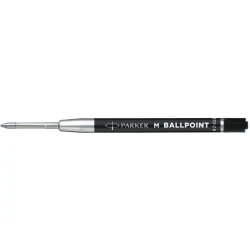 Parker Eco recharge pour stylo bille, pointe moyenne, noir, blister de