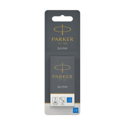 PARKER Quink 5 cartouches longues pour Stylo plume, encre bleue effaça