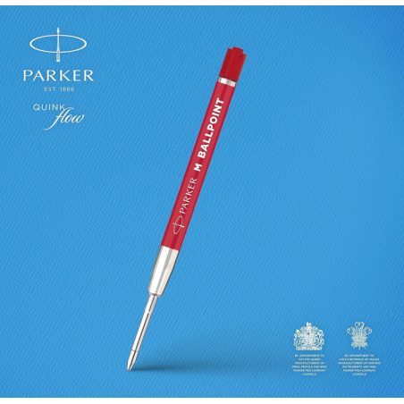 PARKER Recharge pour stylo à bille QUINKflow ECO M rouge blister de 2