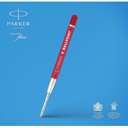 PARKER Recharge pour stylo à bille QUINKflow ECO M rouge blister de 2