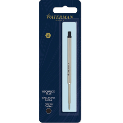 WATERMAN recharge bille , pointe fine, noire, blister X 1