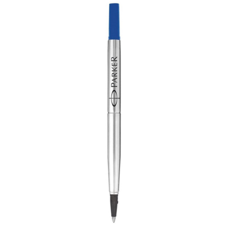 PARKER recharge Stylo Roller, pointe moyenne, bleue, blister X 1