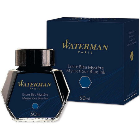 WATERMAN encre pour Stylo plume, couleur Bleu Mystère, flacon 50 ml