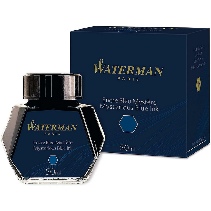 WATERMAN encre pour Stylo plume, couleur Bleu Mystère, flacon 50 ml