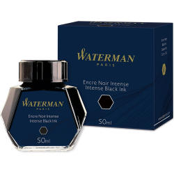 WATERMAN encre pour Stylo plume, flacon d'encre Noir Intense, bouteill