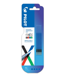Pilot Blister 4 Recharges Frixion Bleue Pointe Fine