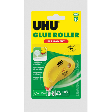 UHU Roller de colle Dry & Clean Roller, permanent