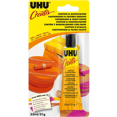 UHU Colle créative 'Creativ' pr carton & papier de bricolage tube 33 m