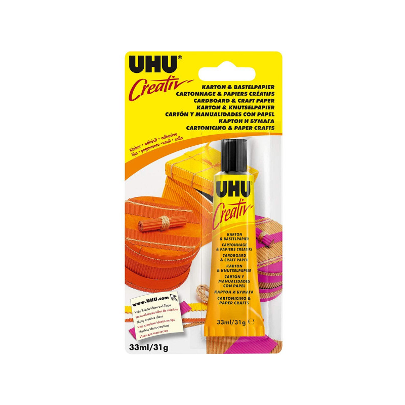 UHU Colle créative 'Creativ' pr carton & papier de bricolage tube 33 m
