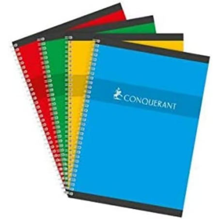 CONQUERANT Cahier à spirale 24x32, 100 pages, séyès, 70g