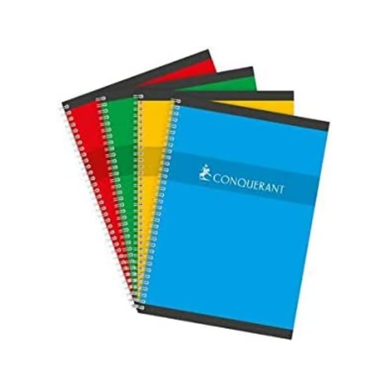 CONQUERANT Cahier à spirale 24x32, 100 pages, séyès, 70g