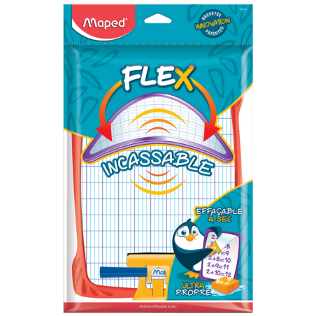 MAPED Kit ardoise blanche incassable + feutre et effaceur - double fac