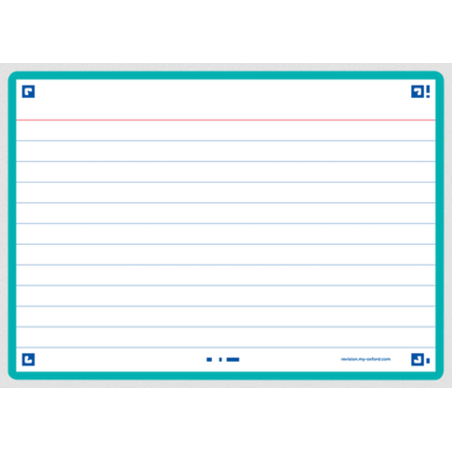 OXFORD Flashcards  80 cartes 10,5 x 14,8 cm
