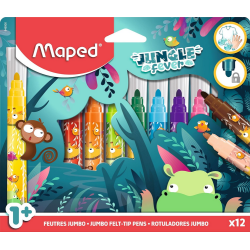 Maped Feutre JUNGLE fever JUMBO, étui en carton de 12