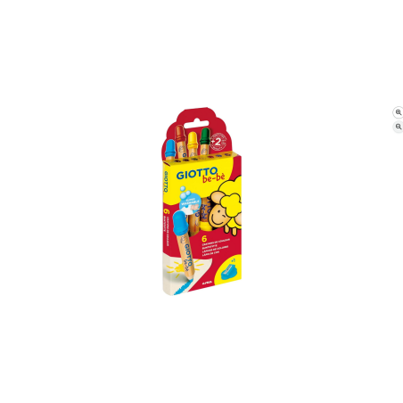 GIOTTO  6 Crayons de couleur + taille crayon