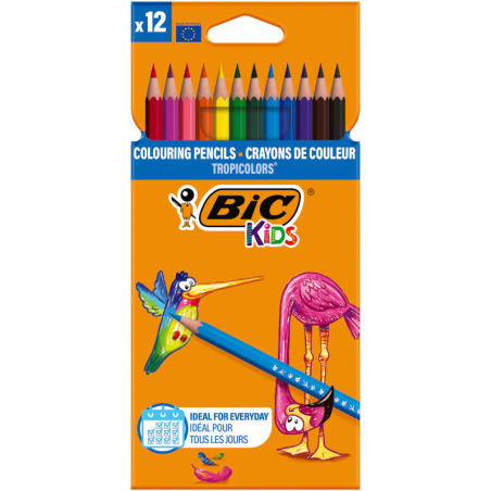 Bic Tropicolors crayons couleurs x12