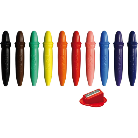 GIOTTO be-bè - Etui 10 maxi crayons de cire
