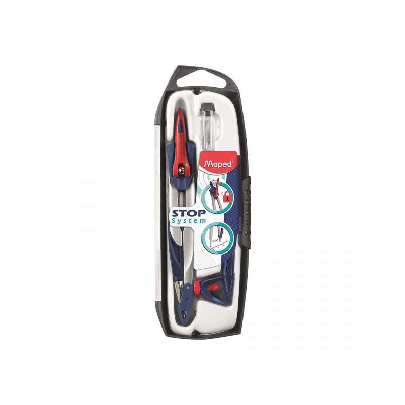 Maped Coffret de compas Stop System, set de 3 pièces