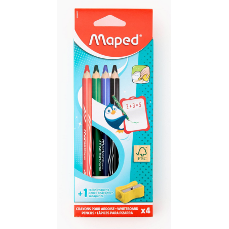 Maped Crayon ardoise Marker'Peps, blister de 4