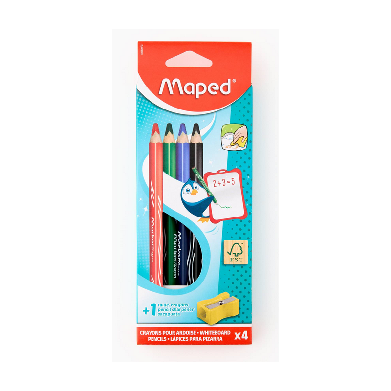 Maped Crayon ardoise Marker'Peps, blister de 4