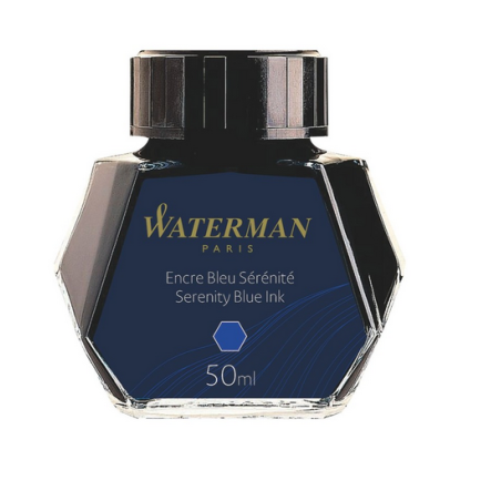 WATERMAN encre pour Stylo plume, couleur Bleu Sérénité effaçable