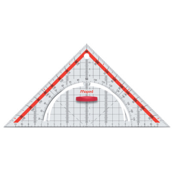 Equerre géométrique - Scolaire - 45° - Hypoténuse 26 cm - Geotechnic -