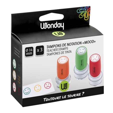 WONDAY Blister de 3 Tampons de Notation Environ 5000 Empreintes