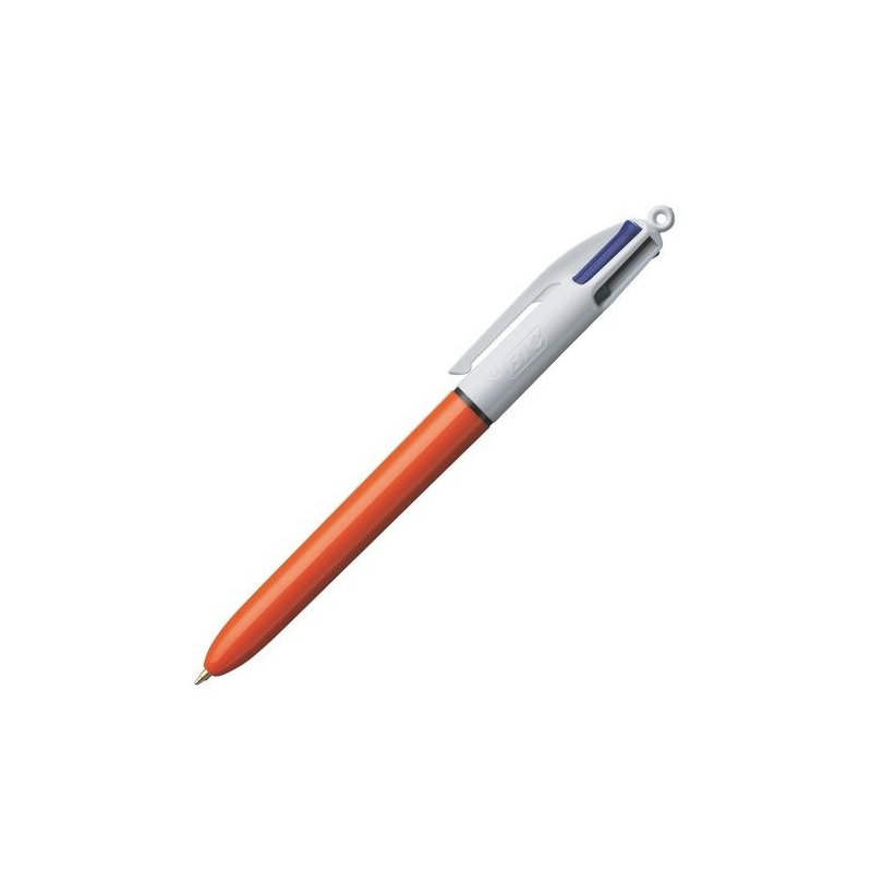 Bic - 4 Couleurs - Pointe Fine - Corps Orange